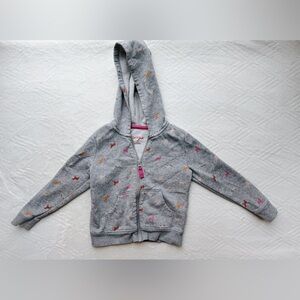 Cat & Jack Gray Hoodie with Colorful Animal Print